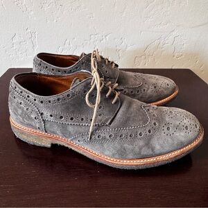 Antonio Maurizi for Suit Supply Gray Suede Oxfords Wing Tips